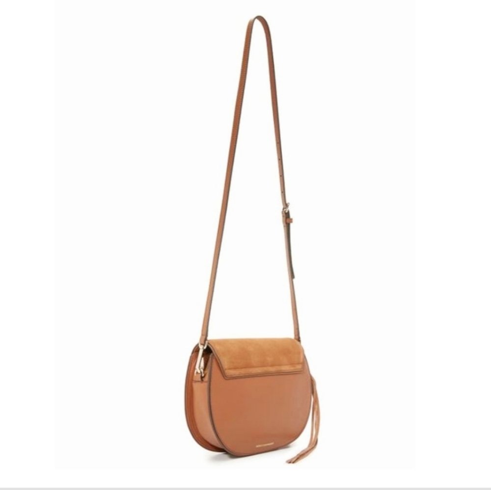 REBECCA MINKOFF MINI SUEDE & LEATHER SATCHEL - Picture 13 of 15
